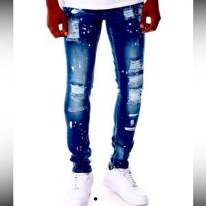 NWT!!! Mens designer stretch skinny jeans by Kindred; Sz 40W